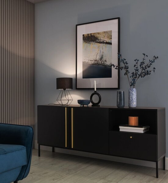 Stolní lampa na noční stolek BREVITAS - černá