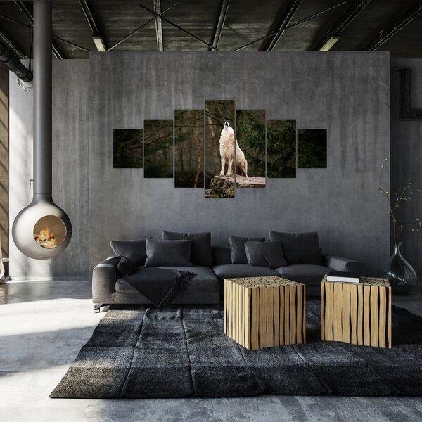 Obraz - Vytí vlka (210x100 cm)