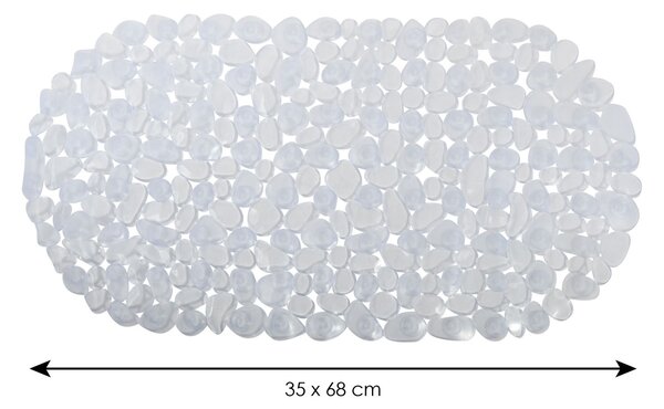 MSV protiskluzová podložka do vany GALETS, průhledná, PVC, 35 x 68 cm