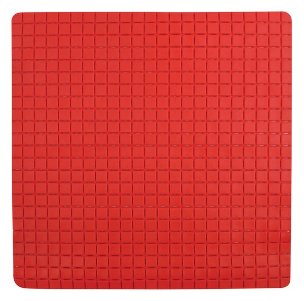 MSV protiskluzová podložka do sprchy QUADRO Premium, červená, SBS kaučuk, 54 x 54 cm