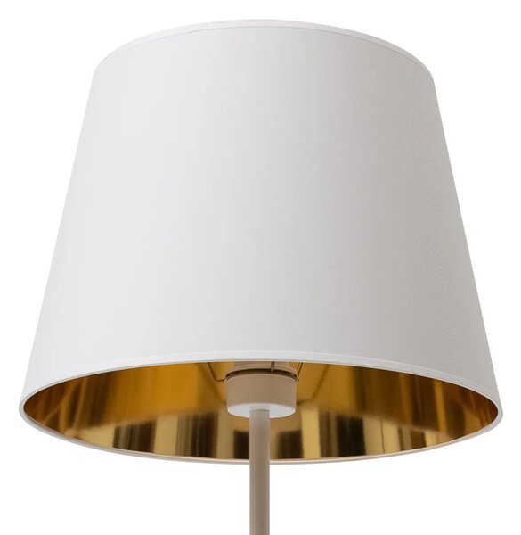 Stojací lampa ve skandinávském stylu VESPILLO - bílá / zlatá