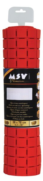 MSV protiskluzová podložka do sprchy QUADRO Premium, červená, SBS kaučuk, 54 x 54 cm