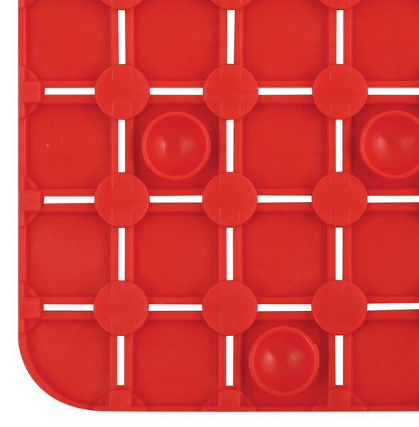 MSV protiskluzová podložka do sprchy QUADRO Premium, červená, SBS kaučuk, 54 x 54 cm