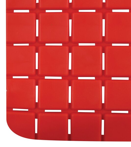 MSV protiskluzová podložka do sprchy QUADRO Premium, červená, SBS kaučuk, 54 x 54 cm
