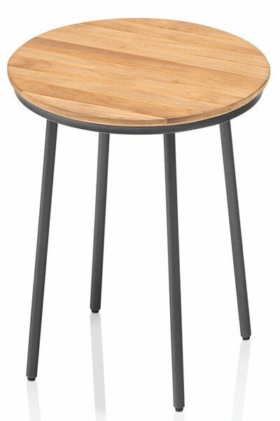 KETTLER TRIBE stolek Ø 40 cm - antracit / teak