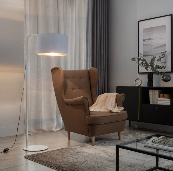 Stojící lampa VESPILLO - bílá / zlatá