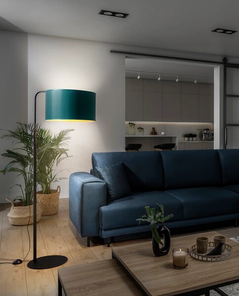 Stojící lampa VESPILLO - zelená / zlatá / černá