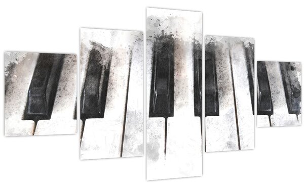Obraz - Piano, aquarel (125x70 cm)