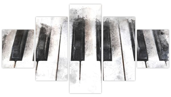 Obraz - Piano, aquarel (125x70 cm)