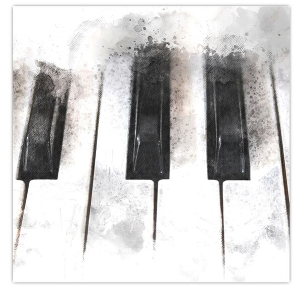Obraz - Piano, aquarel (30x30 cm)