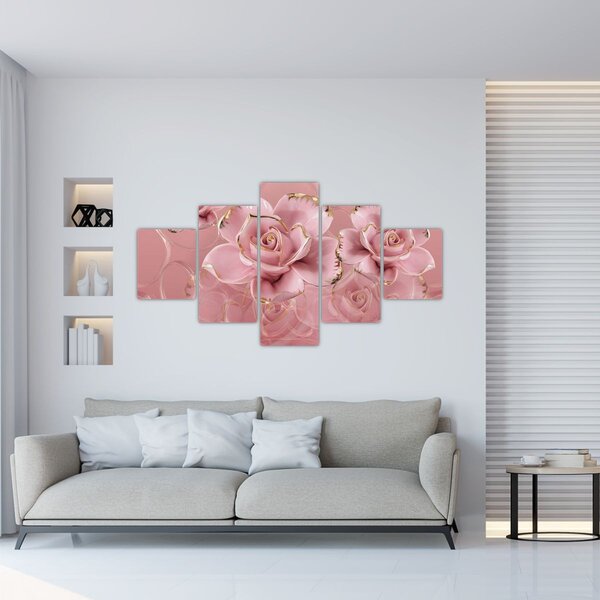 Obraz - Květinový dekor (125x70 cm)