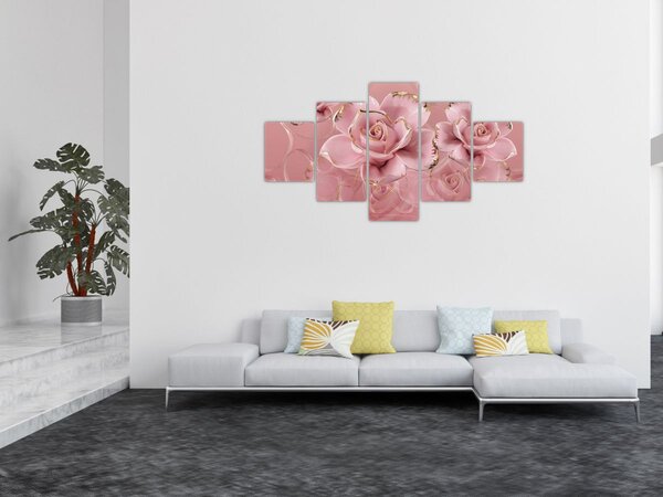 Obraz - Květinový dekor (125x70 cm)