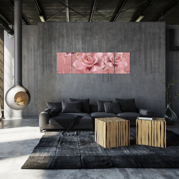 Obraz - Květinový dekor (170x50 cm)