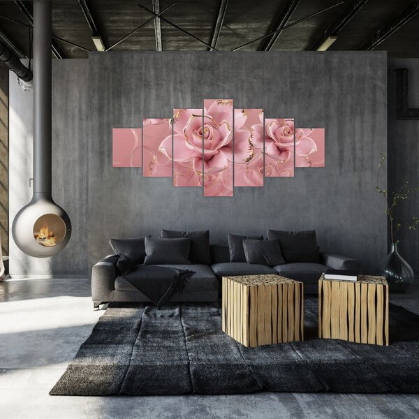 Obraz - Květinový dekor (210x100 cm)