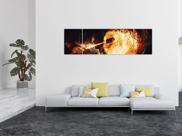 Obraz - Šamanská buben (170x50 cm)