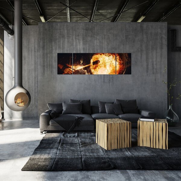 Obraz - Šamanská buben (170x50 cm)