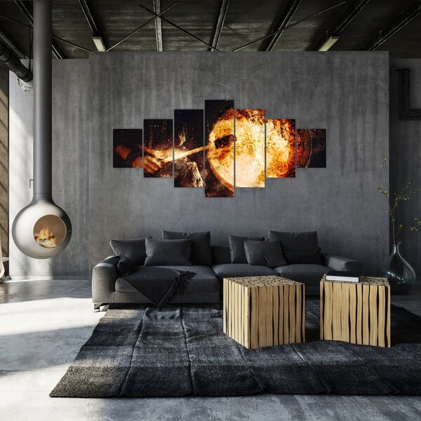 Obraz - Šamanská buben (210x100 cm)