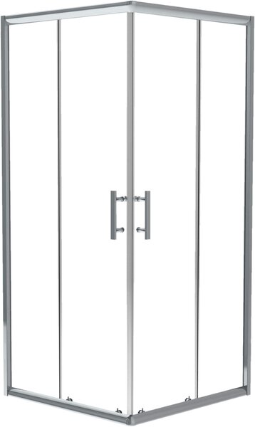 Deante Jasmin Plus, čtvercový sprchový kout s posuvnými dveřmi 90x90 cm, výška 190cm, 5mm čiré sklo s ActiveCover, chromový profil, KTJ_041P
