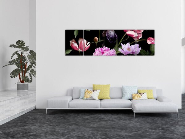 Obraz - Ilustrace květin (170x50 cm)