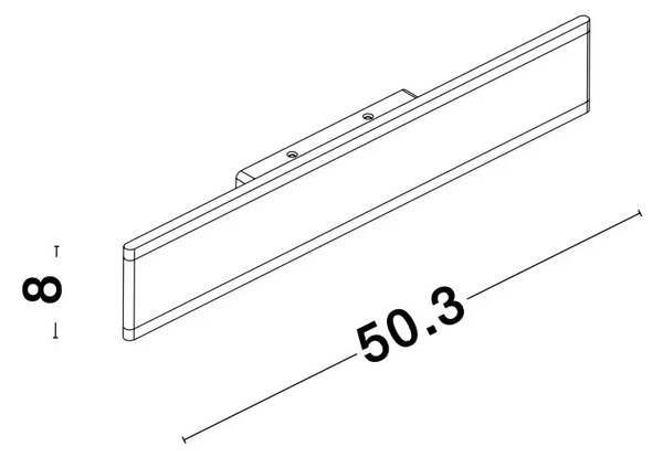 LED nástěnné svítidlo Line 50.3 bílé