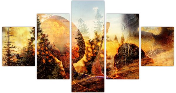 Obraz - Šamanský motiv (125x70 cm)