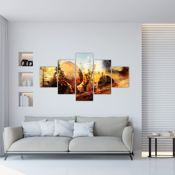 Obraz - Šamanský motiv (125x70 cm)