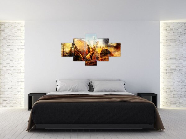 Obraz - Šamanský motiv (125x70 cm)