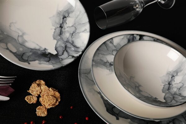 ASIR Porcelánová jídelní souprava 24 ks MARBLE