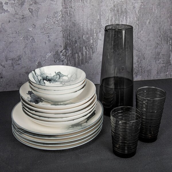 ASIR Porcelánová jídelní souprava 24 ks MARBLE