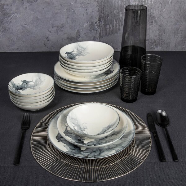 ASIR Porcelánová jídelní souprava 24 ks MARBLE