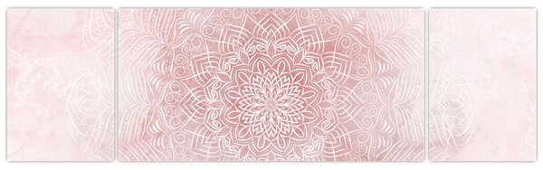 Obraz - Růžová mandala (170x50 cm)
