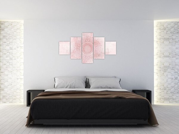 Obraz - Růžová mandala (125x70 cm)
