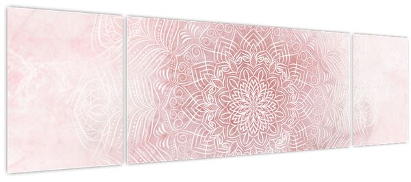 Obraz - Růžová mandala (170x50 cm)