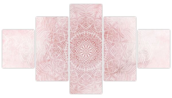 Obraz - Růžová mandala (125x70 cm)