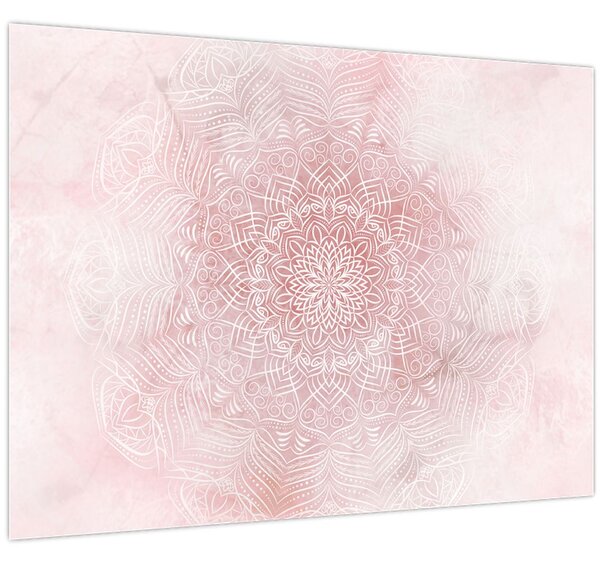 Obraz - Růžová mandala (70x50 cm)