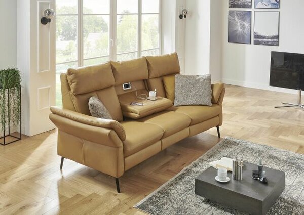 Sedací souprava SALMA_oblouková sofa_kůže Evita dijon