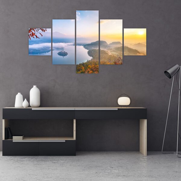 Obraz - Bledské jezero (125x70 cm)