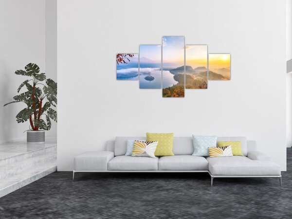 Obraz - Bledské jezero (125x70 cm)