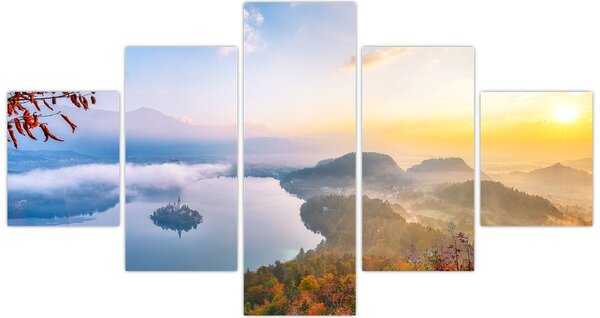 Obraz - Bledské jezero (125x70 cm)