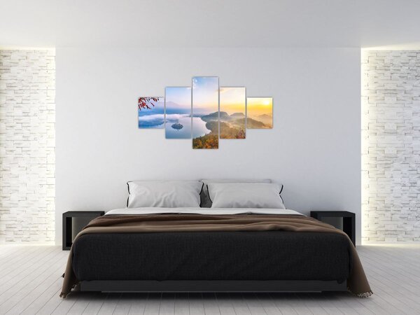 Obraz - Bledské jezero (125x70 cm)