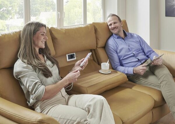 Sedací souprava SALMA_oblouková sofa_kůže Evita dijon