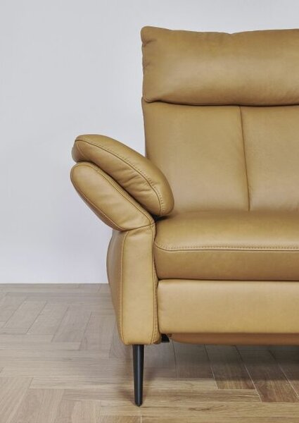 Sedací souprava SALMA_oblouková sofa_kůže Evita dijon