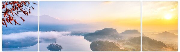 Obraz - Bledské jezero (170x50 cm)
