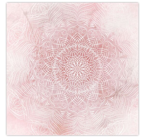 Obraz - Růžová mandala (30x30 cm)