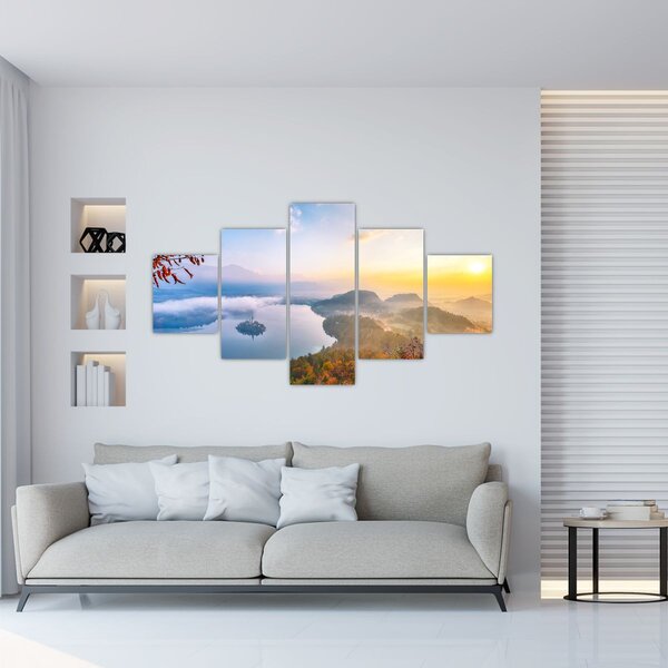 Obraz - Bledské jezero (125x70 cm)