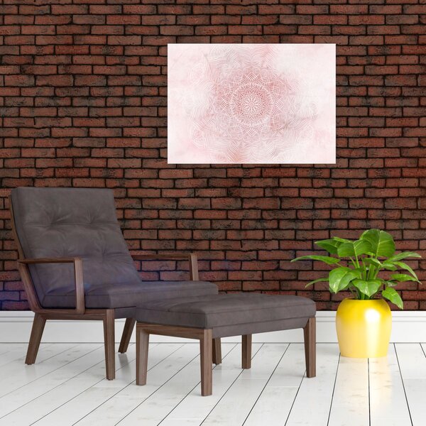 Obraz - Růžová mandala (70x50 cm)