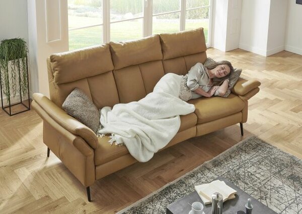 Sedací souprava SALMA_oblouková sofa_kůže Evita dijon