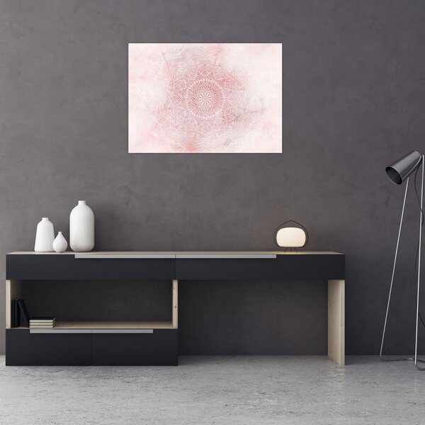 Obraz - Růžová mandala (70x50 cm)