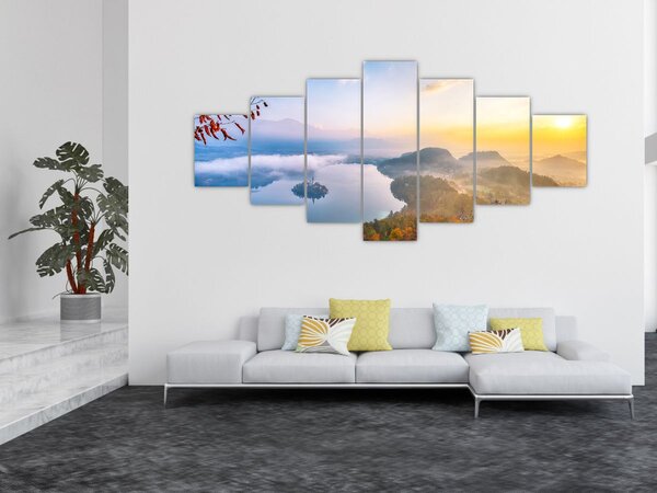 Obraz - Bledské jezero (210x100 cm)