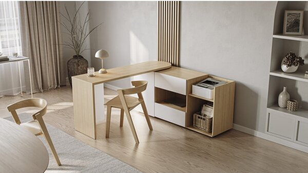 Pracovní stůl s deskou v dubovém dekoru 48x159 cm Tango – TemaHome